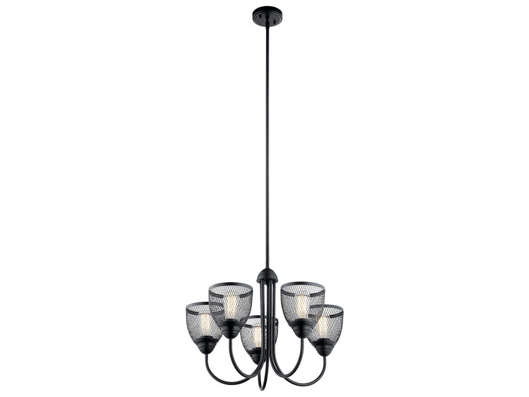 Kichler Voclain 5-Light Black Bell Chandelier