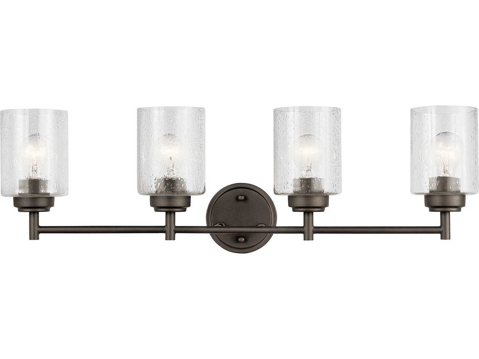 Kichler Winslow 4-Light Olde Bronze Glass Vanity Light