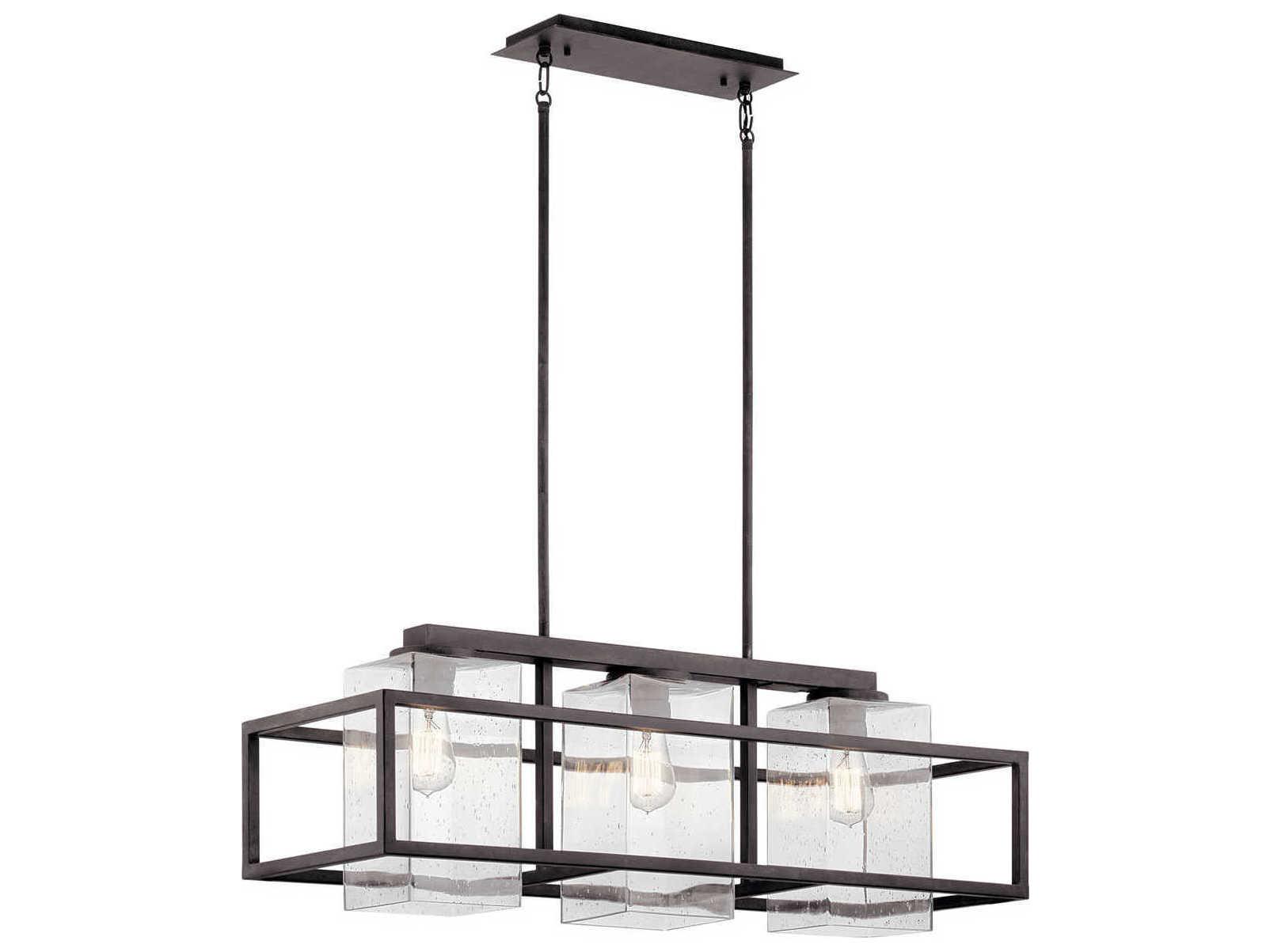 Kichler Wright 3 - Light Glass Outdoor Hanging Light