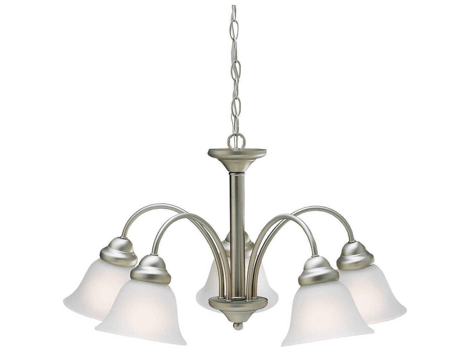 Kichler Wynberg 5-Light Brushed Nickel Glass Bell Chandelier