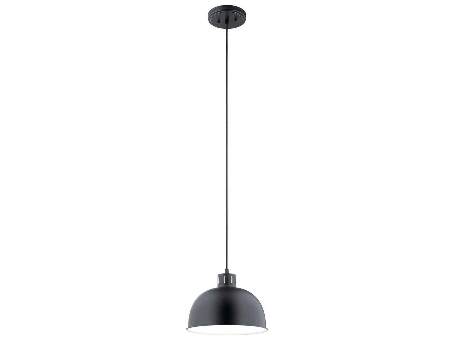 Kichler Zailey 1-Light Black Dome Mini Pendant