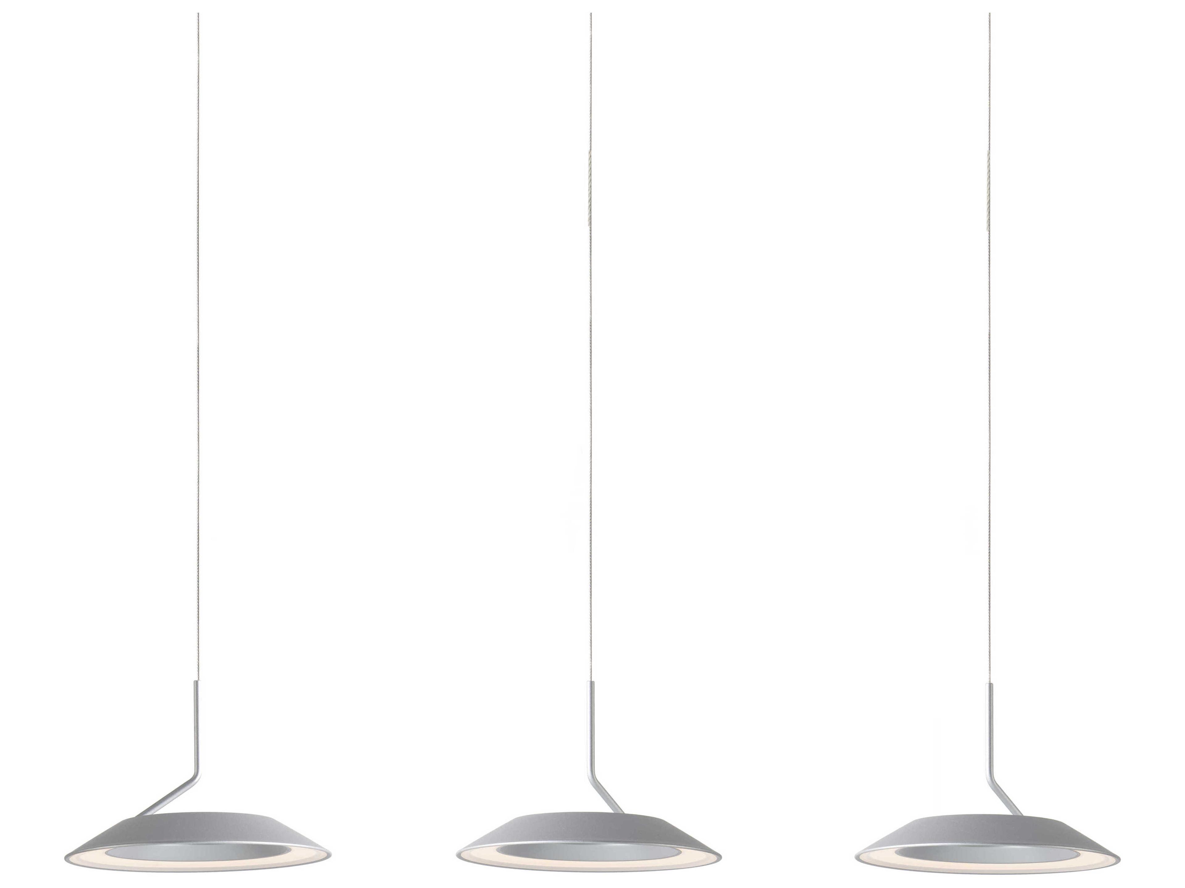 Koncept Royyo 3-Light Silver LED Round Island Pendant