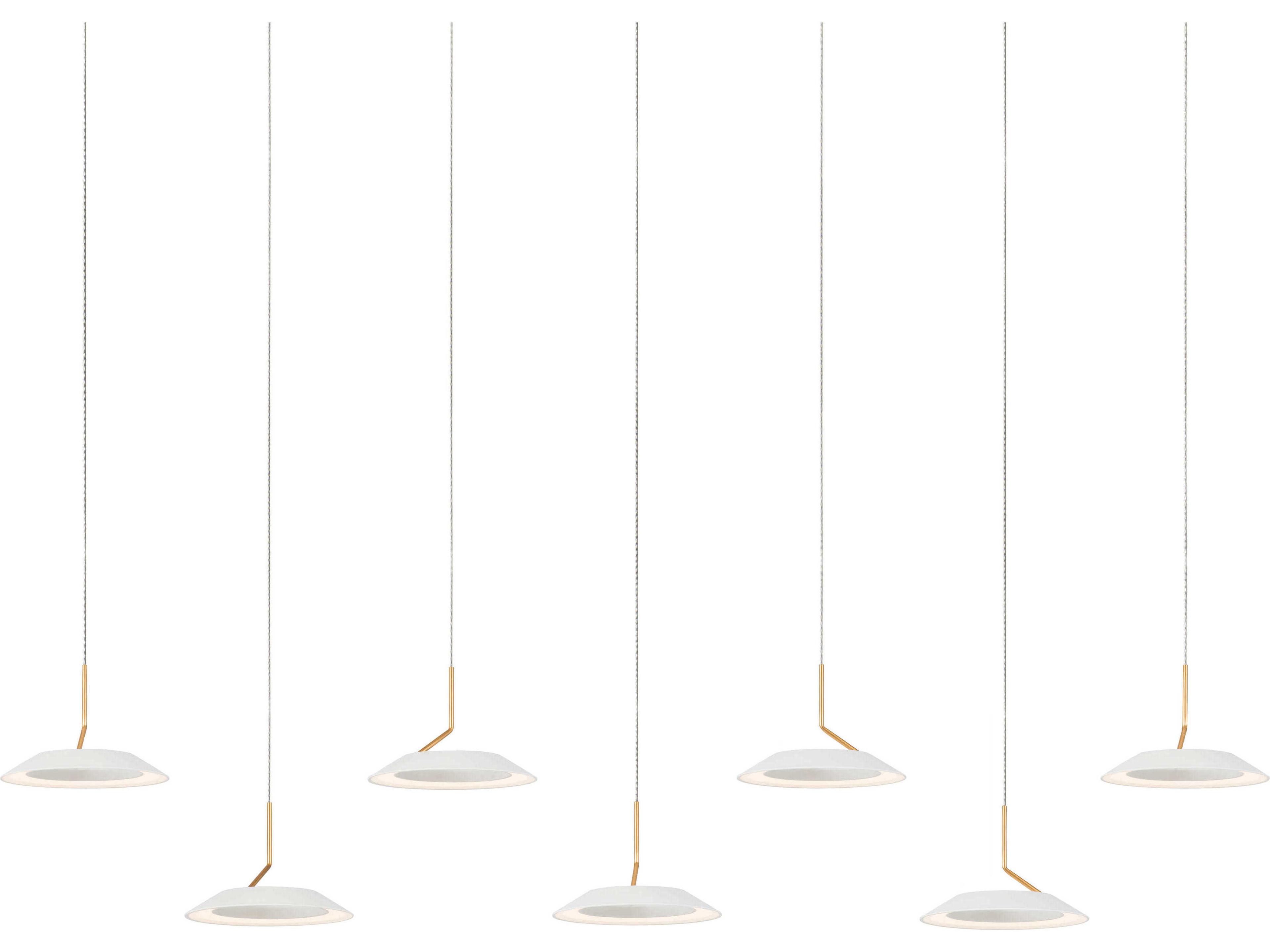 Koncept Royyo 7-Light Matte White Gold LED Round Island Pendant