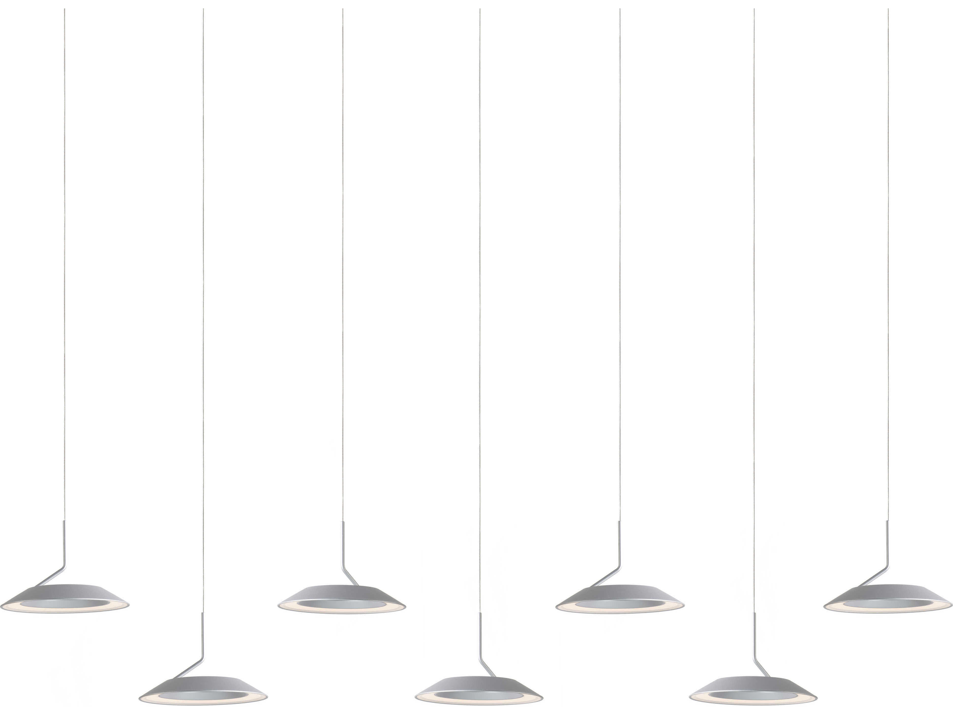 Koncept Royyo 7-Light Silver LED Round Island Pendant