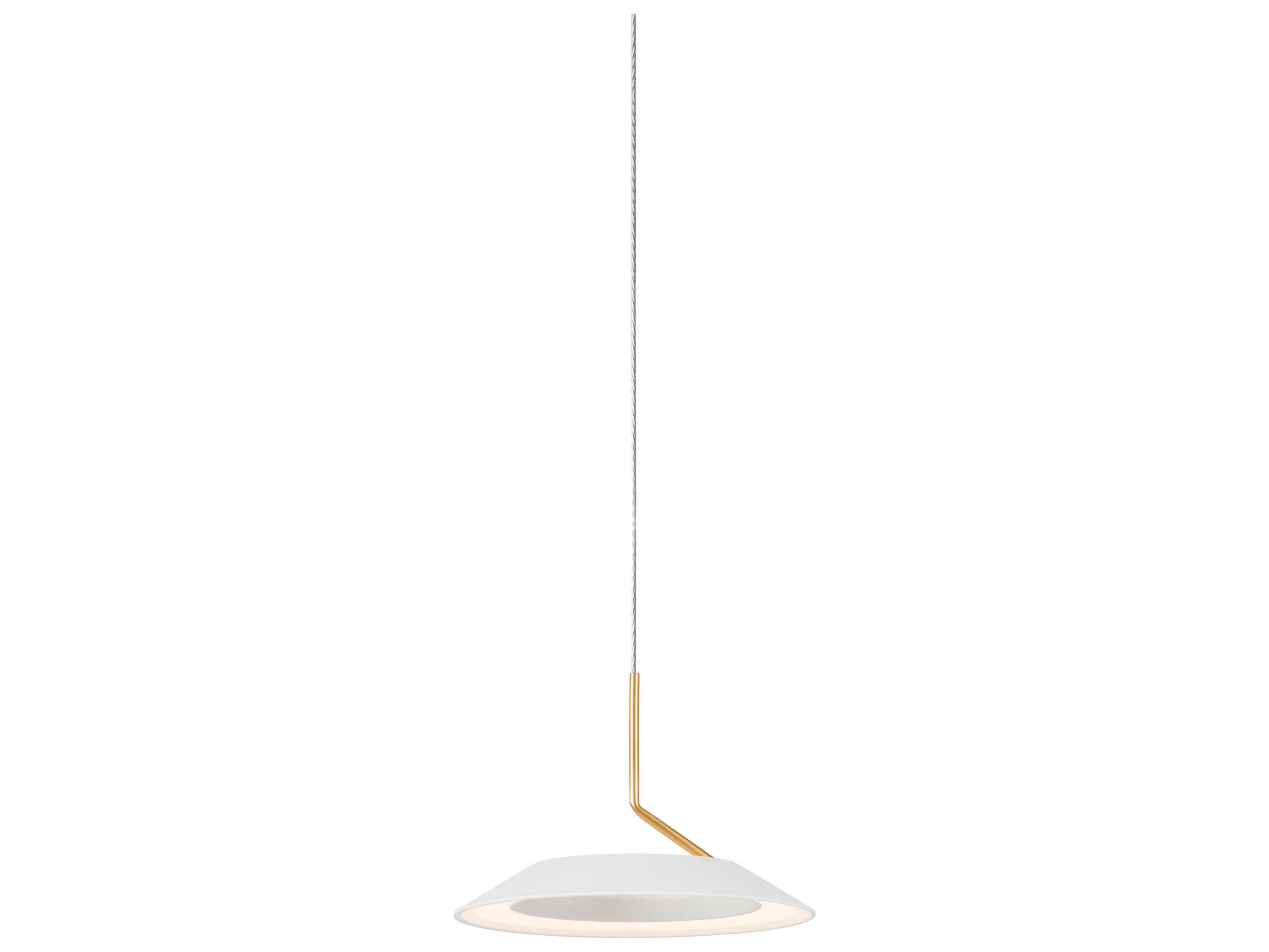 Koncept Royyo 1-Light Matte White Gold LED Round Mini Pendant