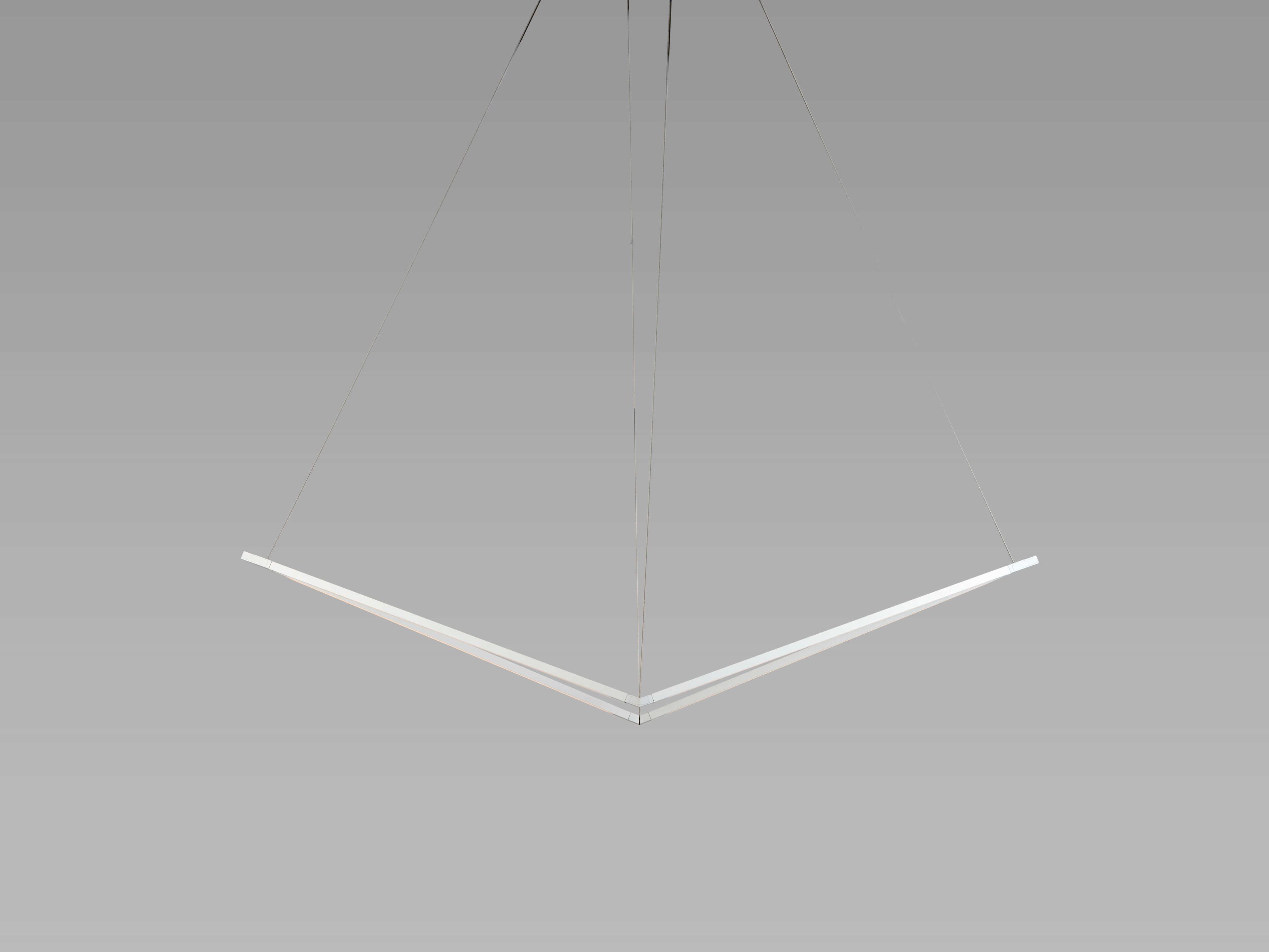 Koncept Z-bar Matte White LED Geometric Linear Island Pendant