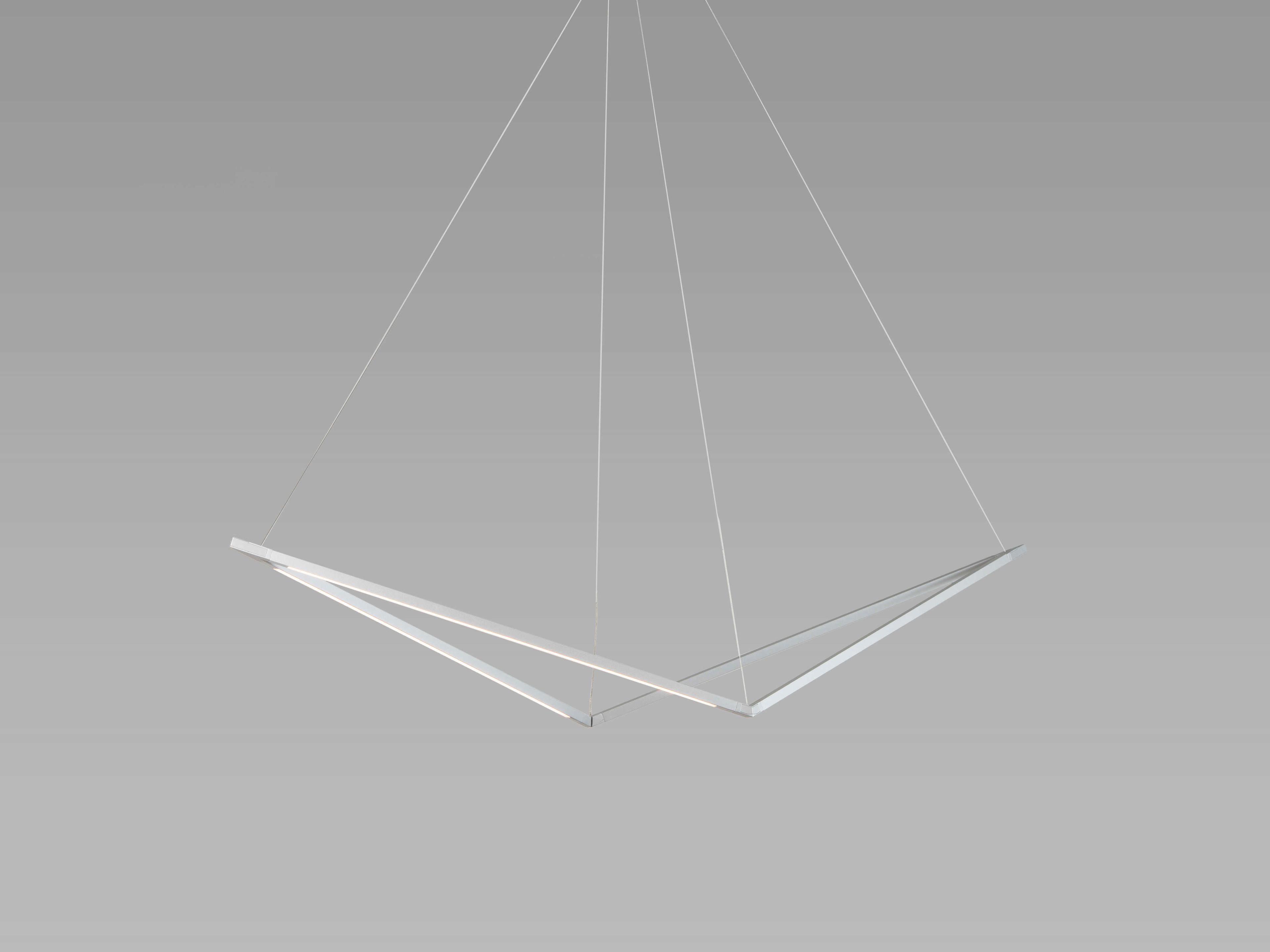 Koncept Z-bar Silver LED Geometric Linear Island Pendant