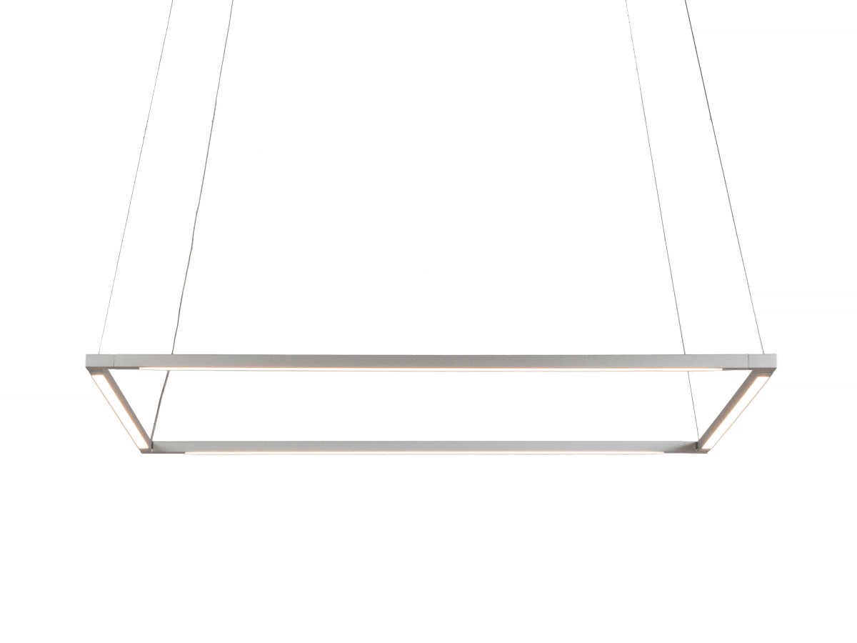 Koncept Z-bar Silver LED Geometric Linear Pendant