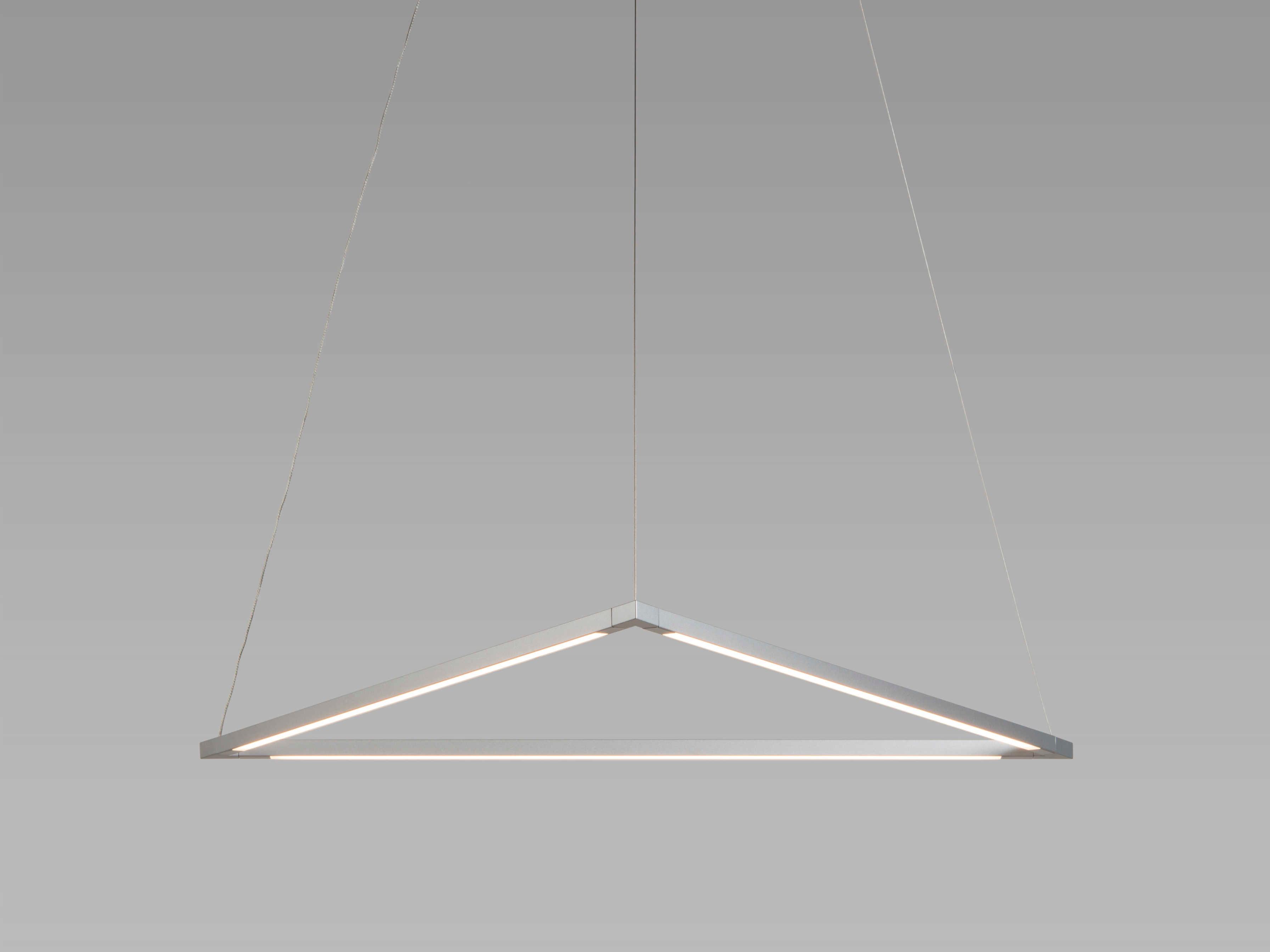 Koncept Z-bar Silver LED Geometric Linear Pendant