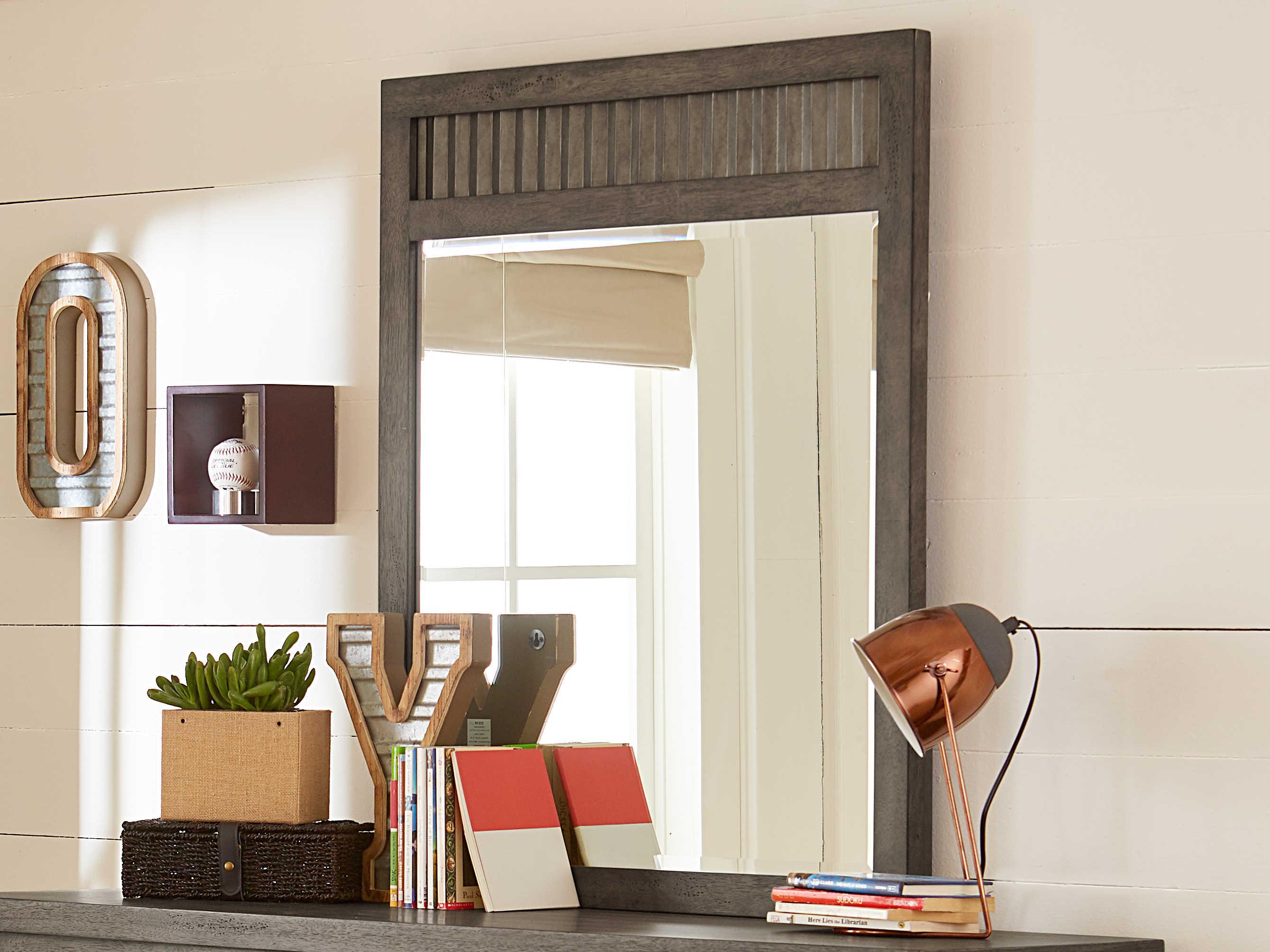 Legacy Classic Bunkhouse Aged Barnwood Dresser Mirror Vertical