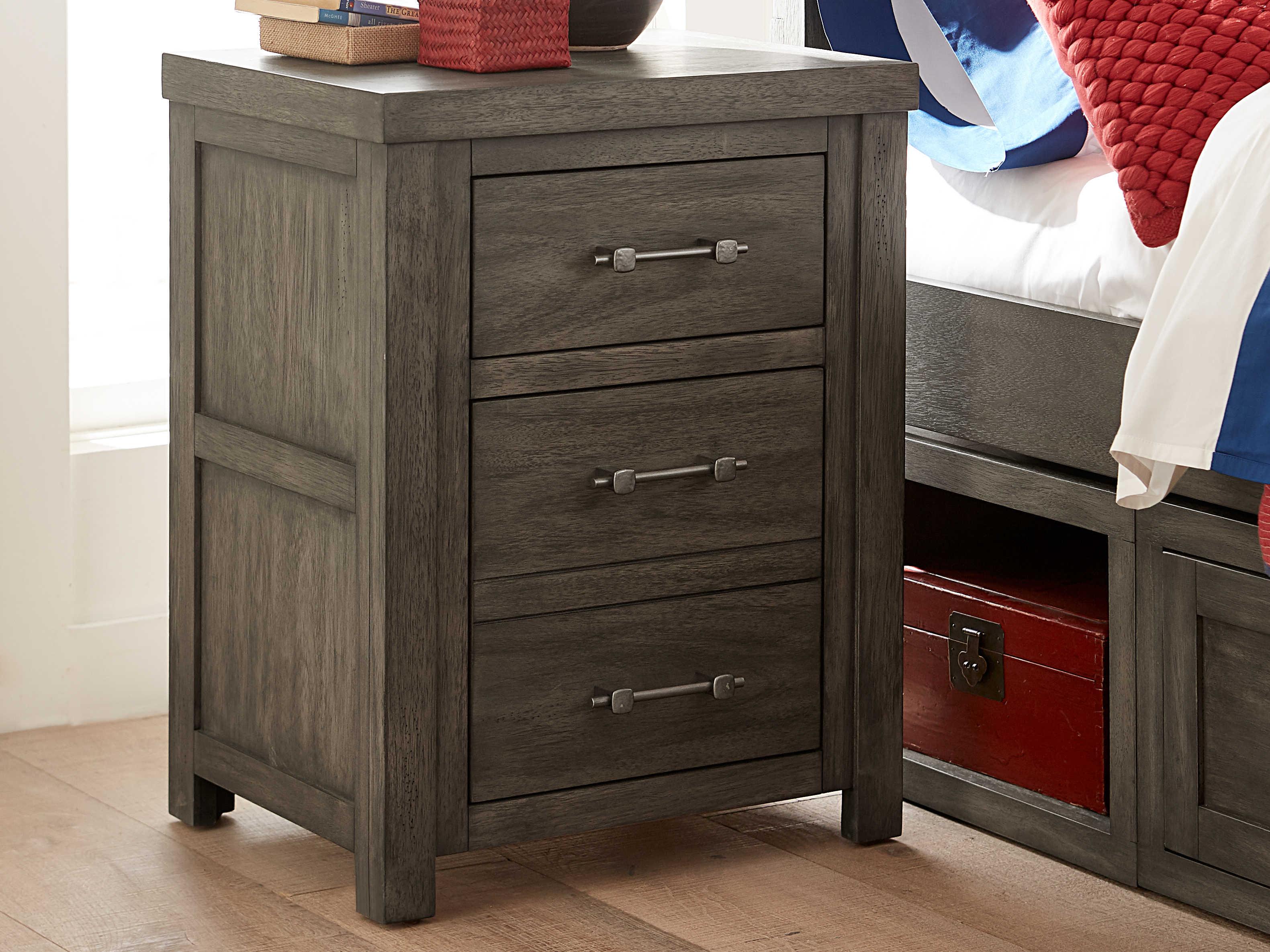 Legacy Classic Bunkhouse 3-Drawers Brown Acacia Wood Nightstand