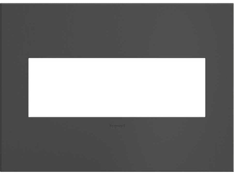 Legrand Cast Metals Brushed Black Nickel Three-Gang Wall Plate