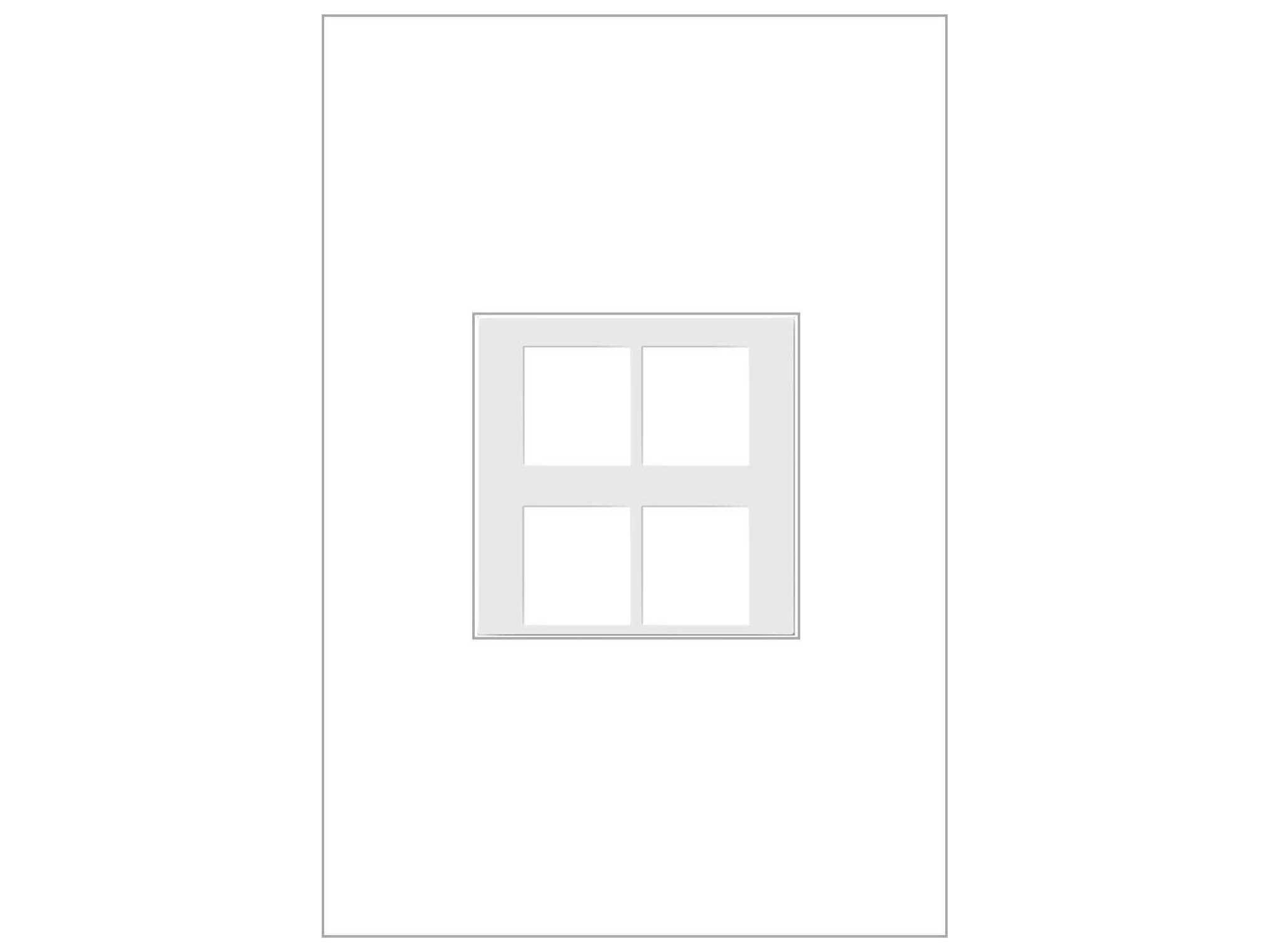 Legrand Connectivity White Four-Port Keystone Frame