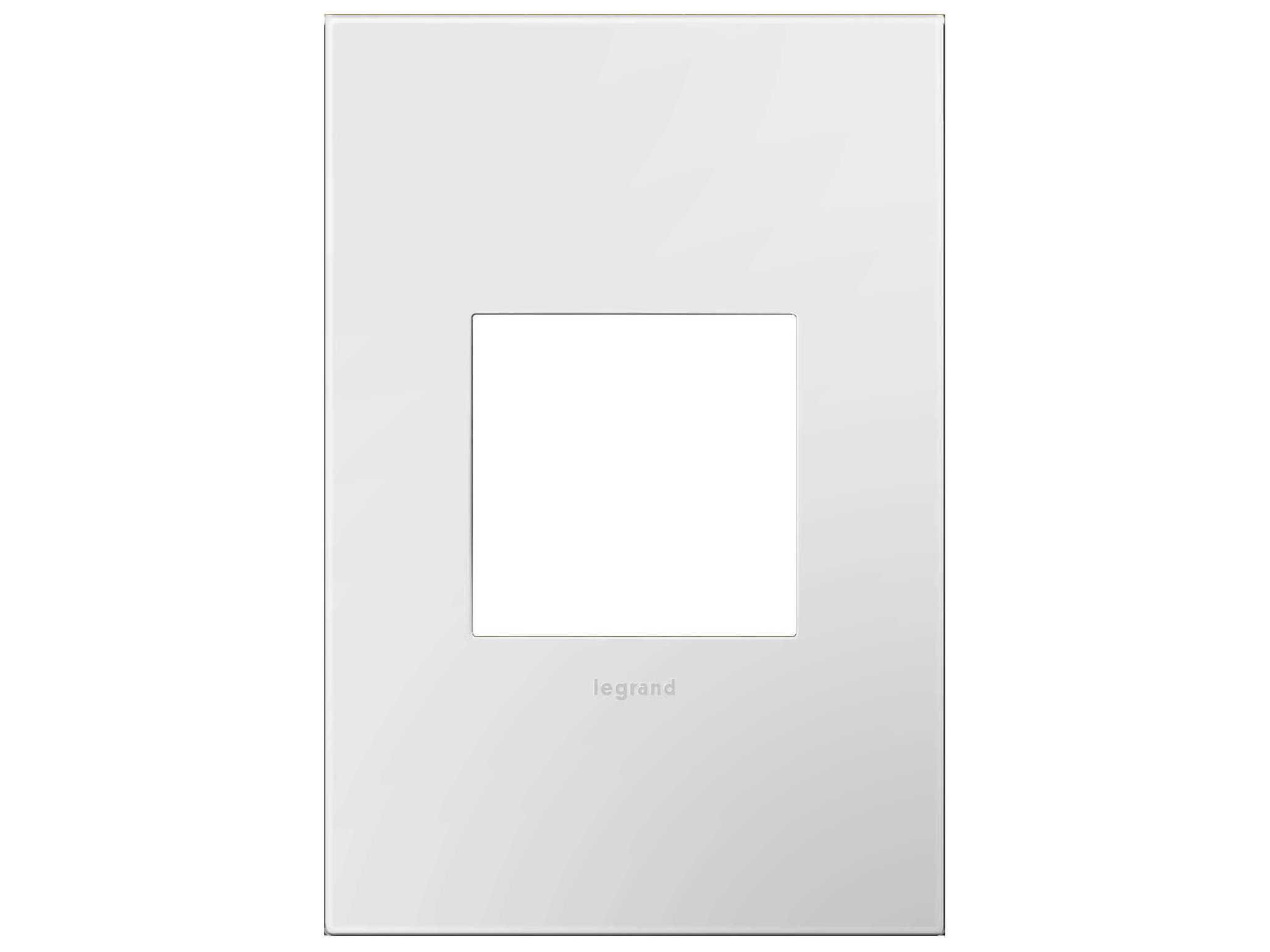 Legrand Plastics Gloss White-on-White One-Gang Wall Plate