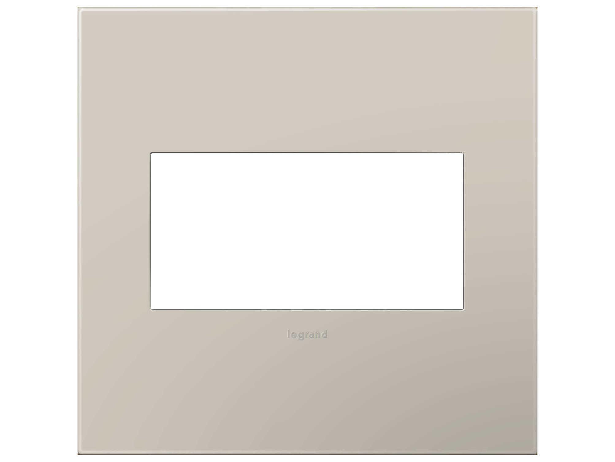 Legrand Plastics Greige Two-Gang Wall Plate
