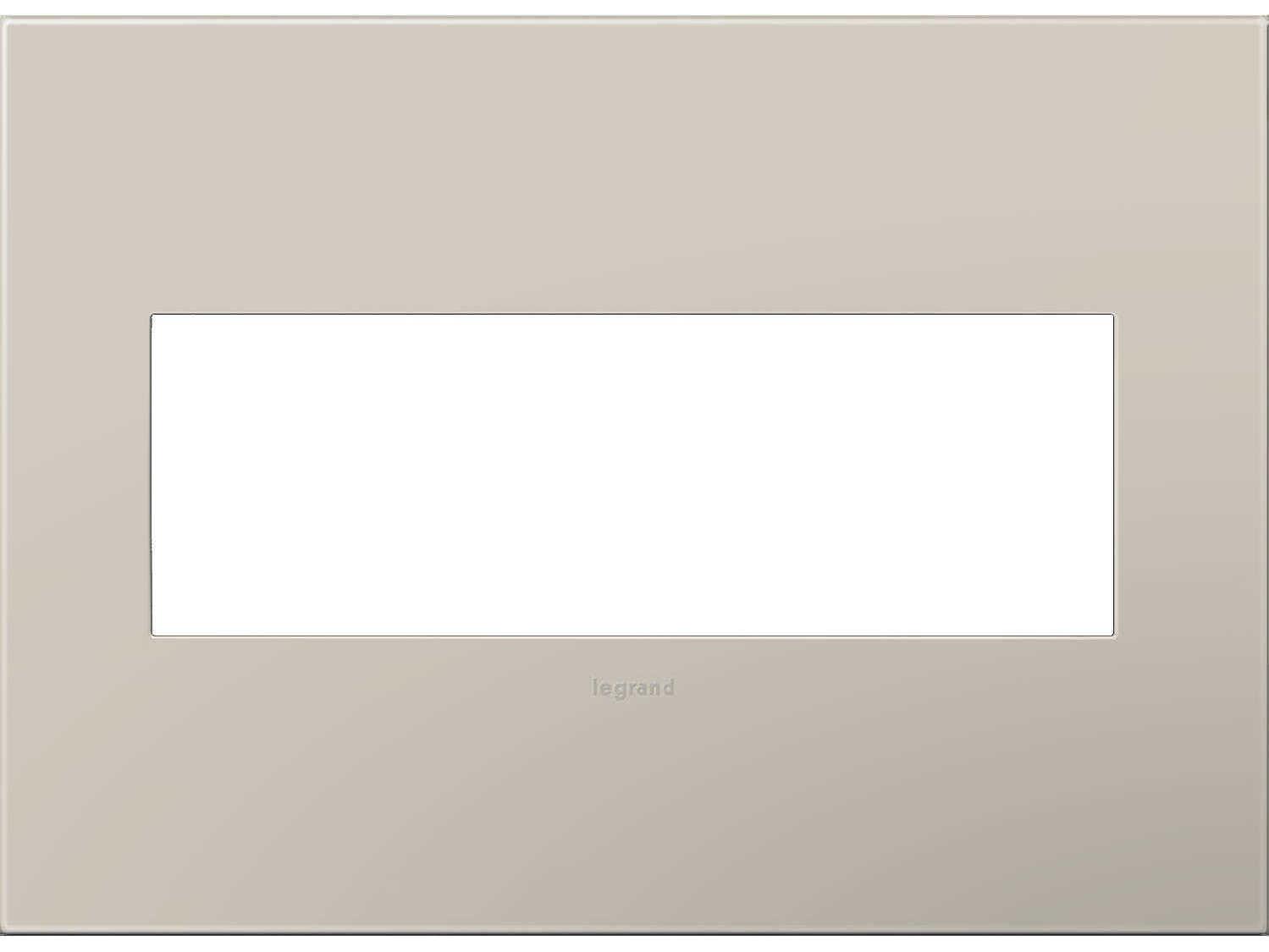 Legrand Plastics Greige Three-Gang Wall Plate