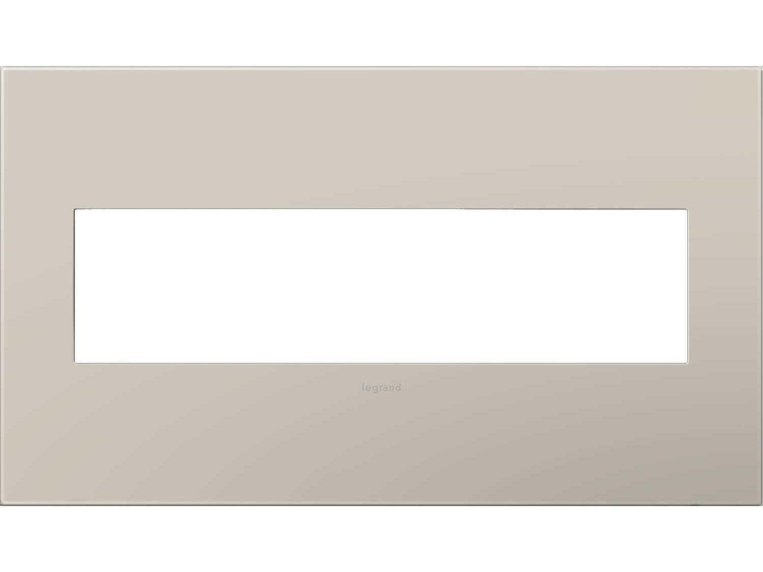 Legrand Plastics Greige Four-Gang Wall Plate