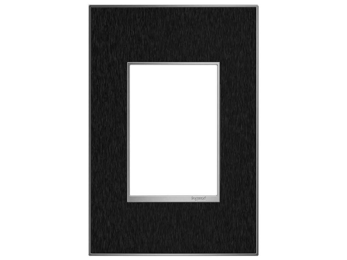 Legrand Real Materials Black Stainless One-Gang and Wall Plate