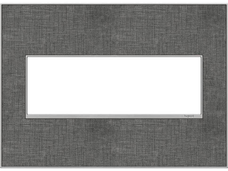 Legrand Real Materials Slate Linen Three-Gang Wall Plate
