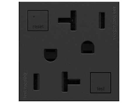Legrand Outlets Graphite 20A Tamper-Resistant GFCI