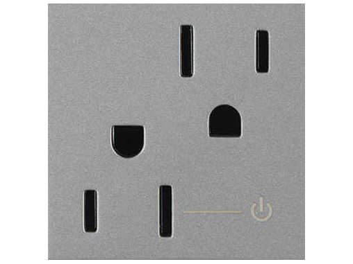 Legrand Outlets Magnesium Tamper-Resistant Half Controlled Outlet