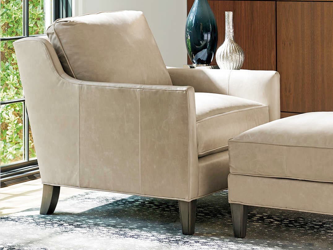 Lexington Ariana Beige Leather Accent Chair