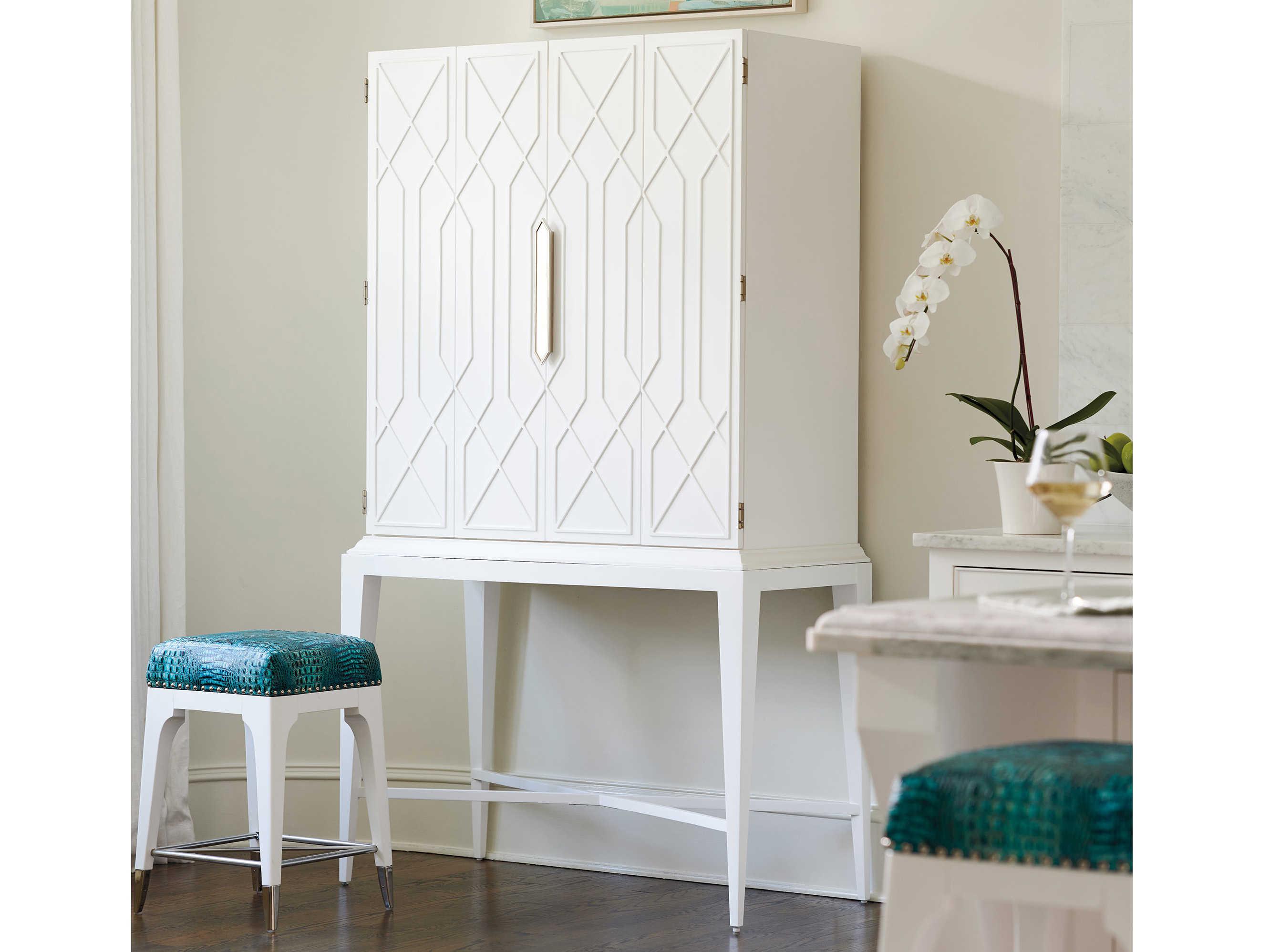 Lexington Avondale White Maple Wood Bar Cabinet