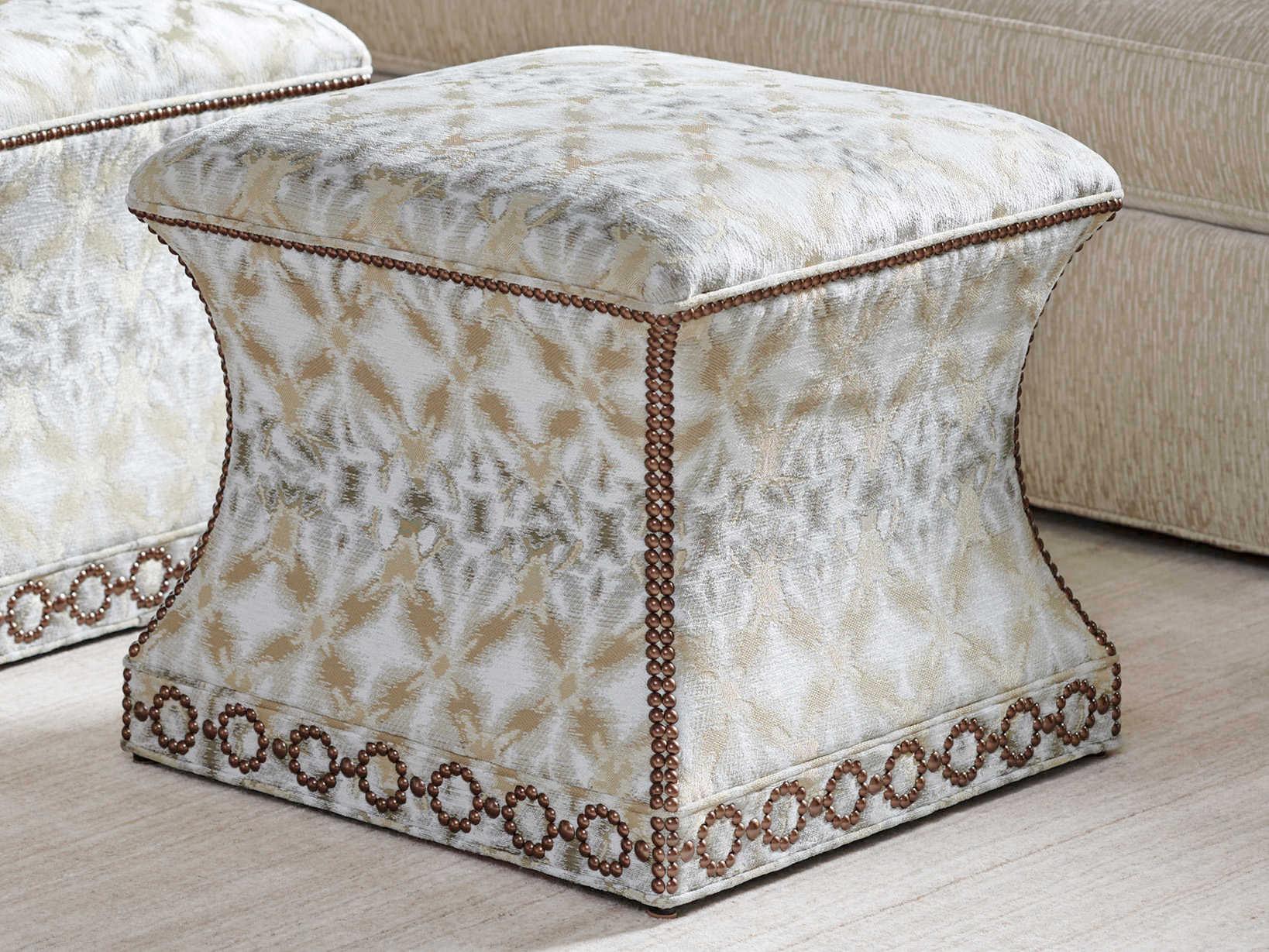Lexington Carlyle Gray Upholstered Ottoman