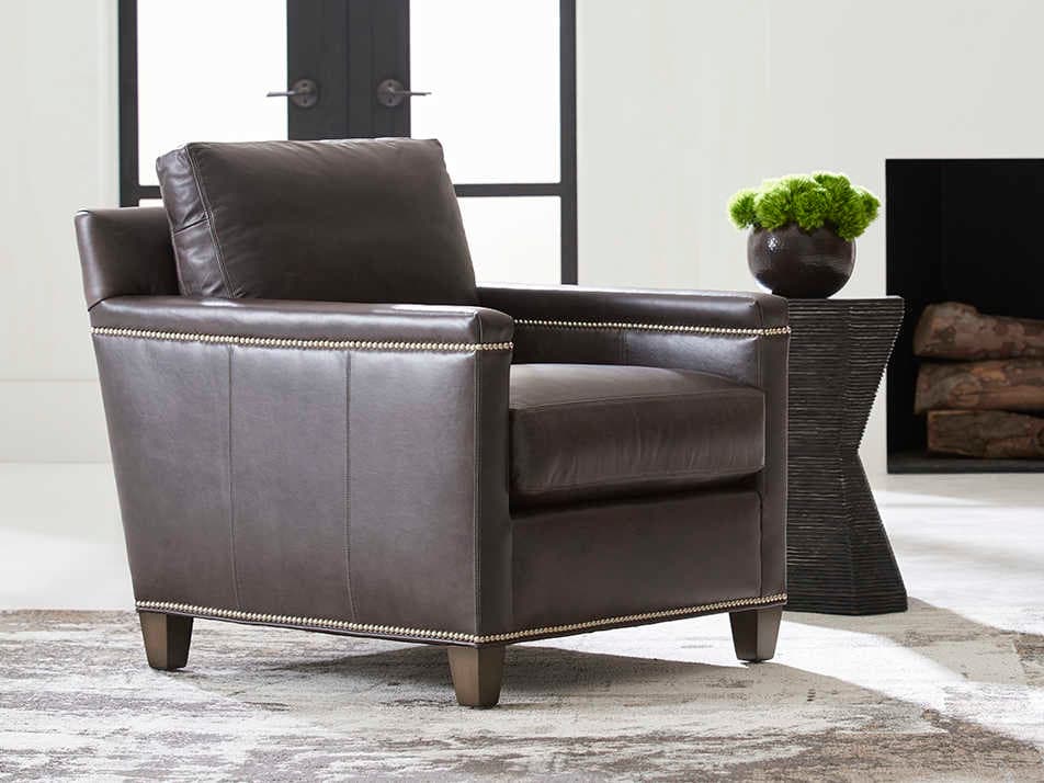 Lexington Carrera Brown Leather Accent Chair