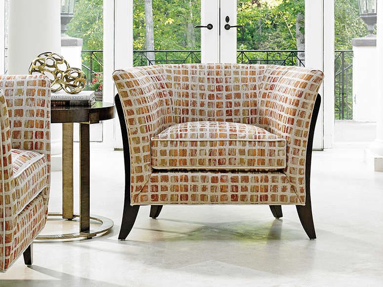 Lexington Laurel Canyon Orange Fabric Accent Chair