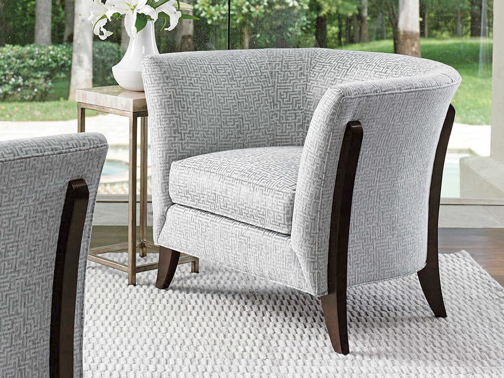 Lexington Laurel Canyon Blue Fabric Accent Chair