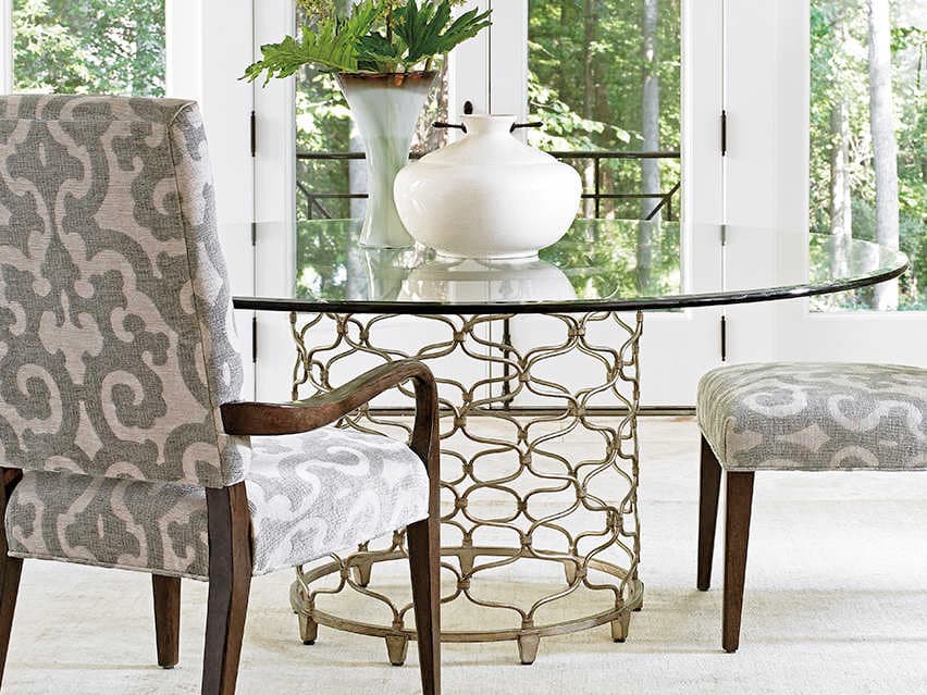 Lexington Laurel Canyon Round Glass Dining Table