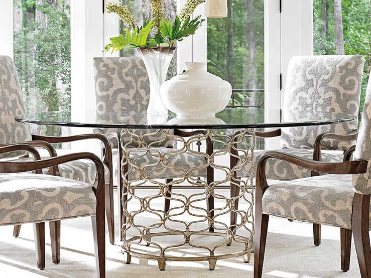 Lexington Laurel Canyon Round Glass Dining Table