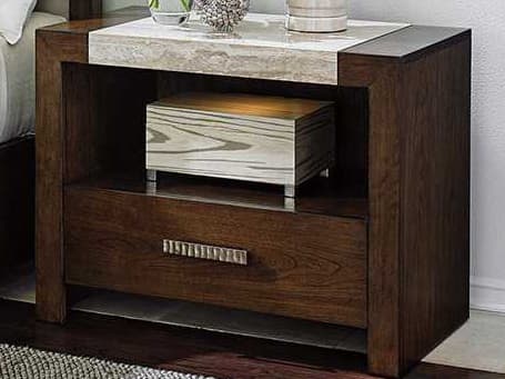 Lexington Laurel Canyon 1-Drawer Brown Solid Wood Nightstand