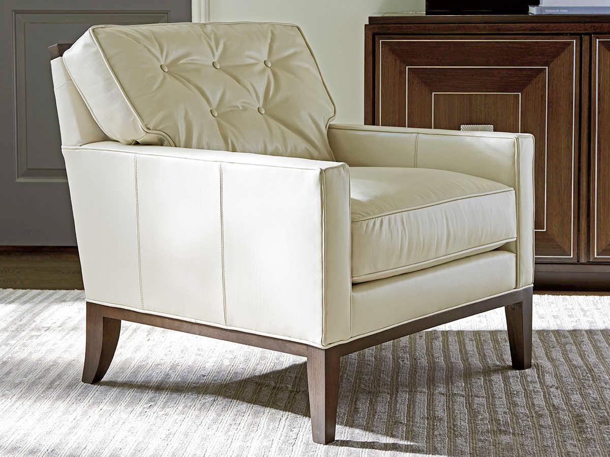 Lexington Macarthur Park Beige Leather Accent Chair