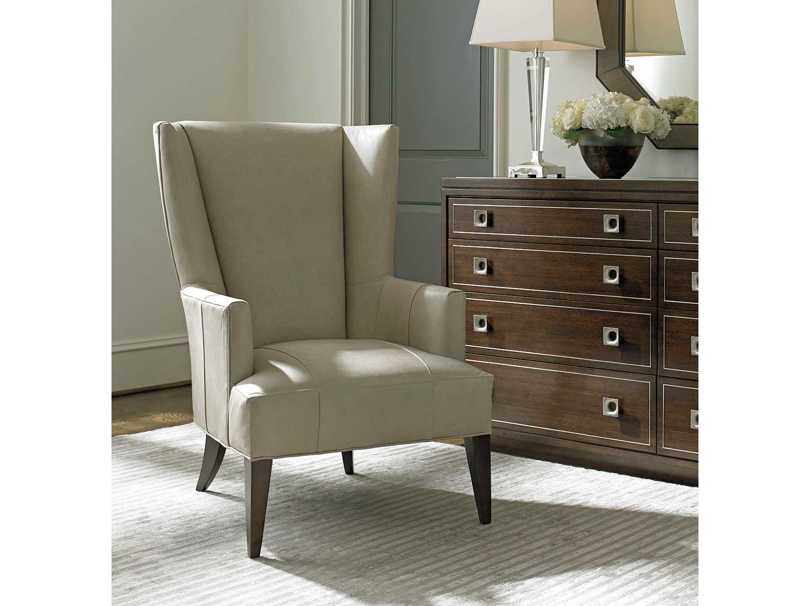 Lexington Macarthur Park Beige Leather Accent Chair