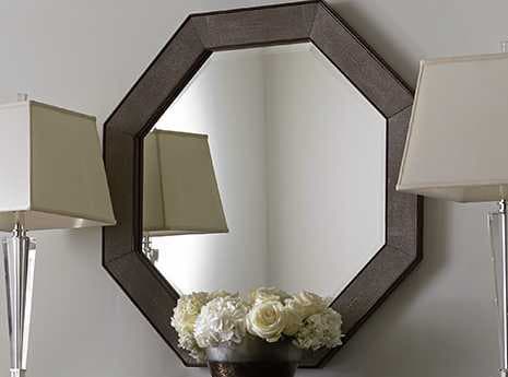 Lexington Macarthur Park Mocha Brown ide Octagon Wall Mirror