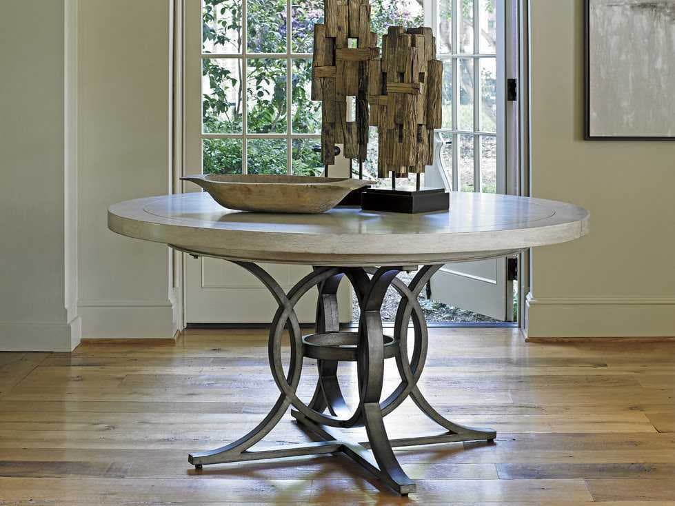 Lexington Oyster Bay Extendable Round Wood Dining Table