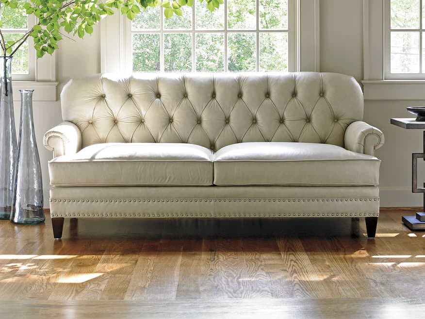 Lexington Oyster Bay Arlington Cream Leather Loveseat