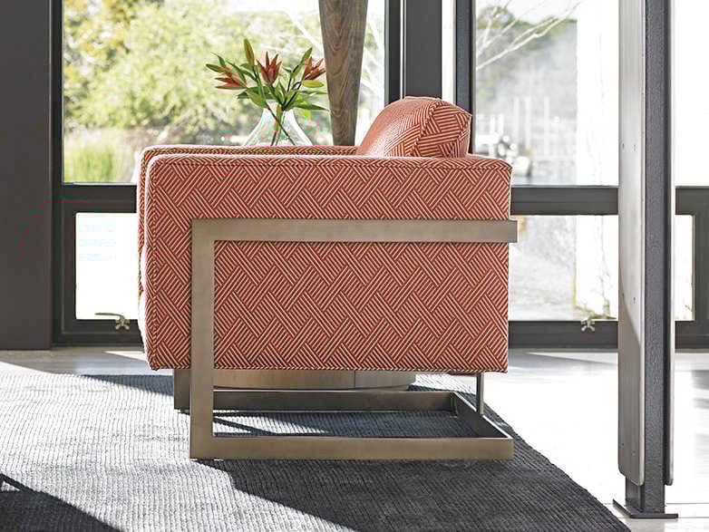 Lexington Shadow Play Orange Fabric Accent Chair