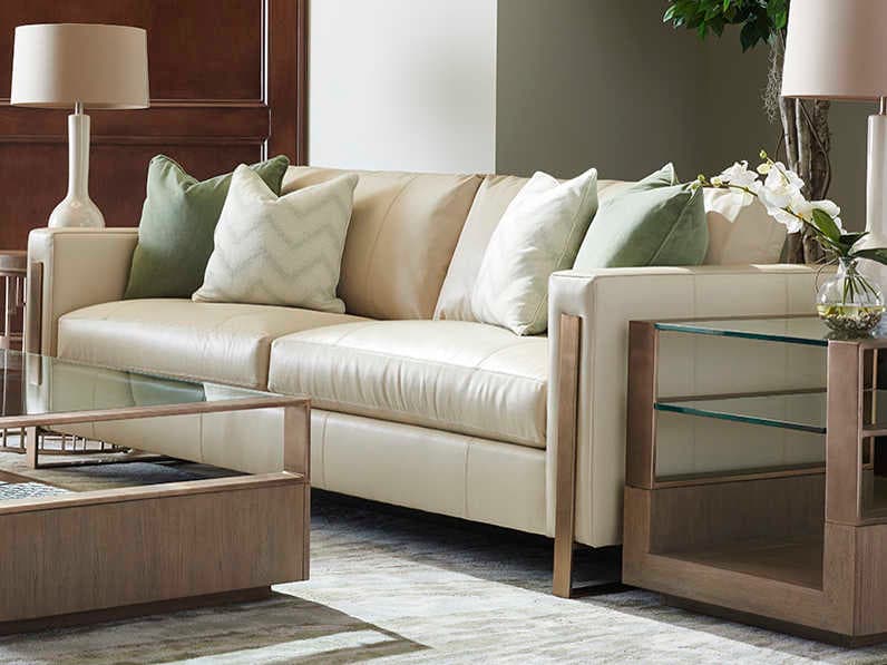 Lexington Shadow Play Cream Leather Sofa