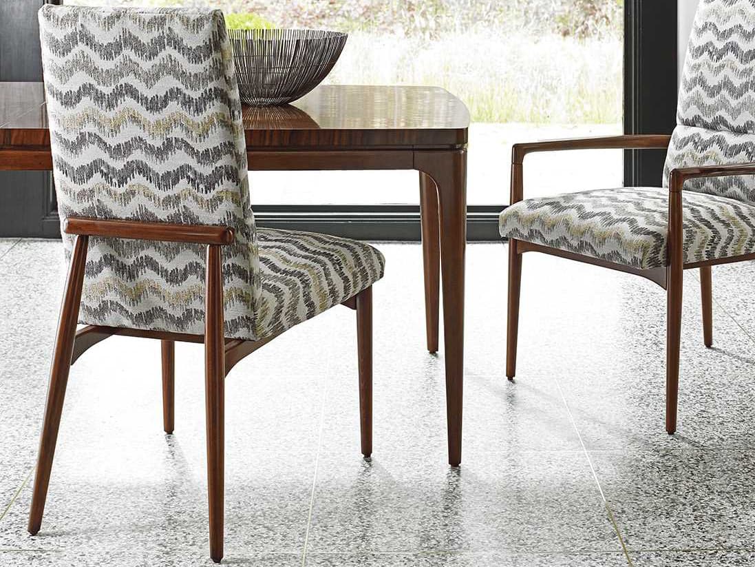 Lexington Take Five Rosewood Beige Upholstered Side Dining Chair