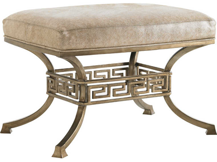 Lexington Tower Place Gold Upholstered Ottoman