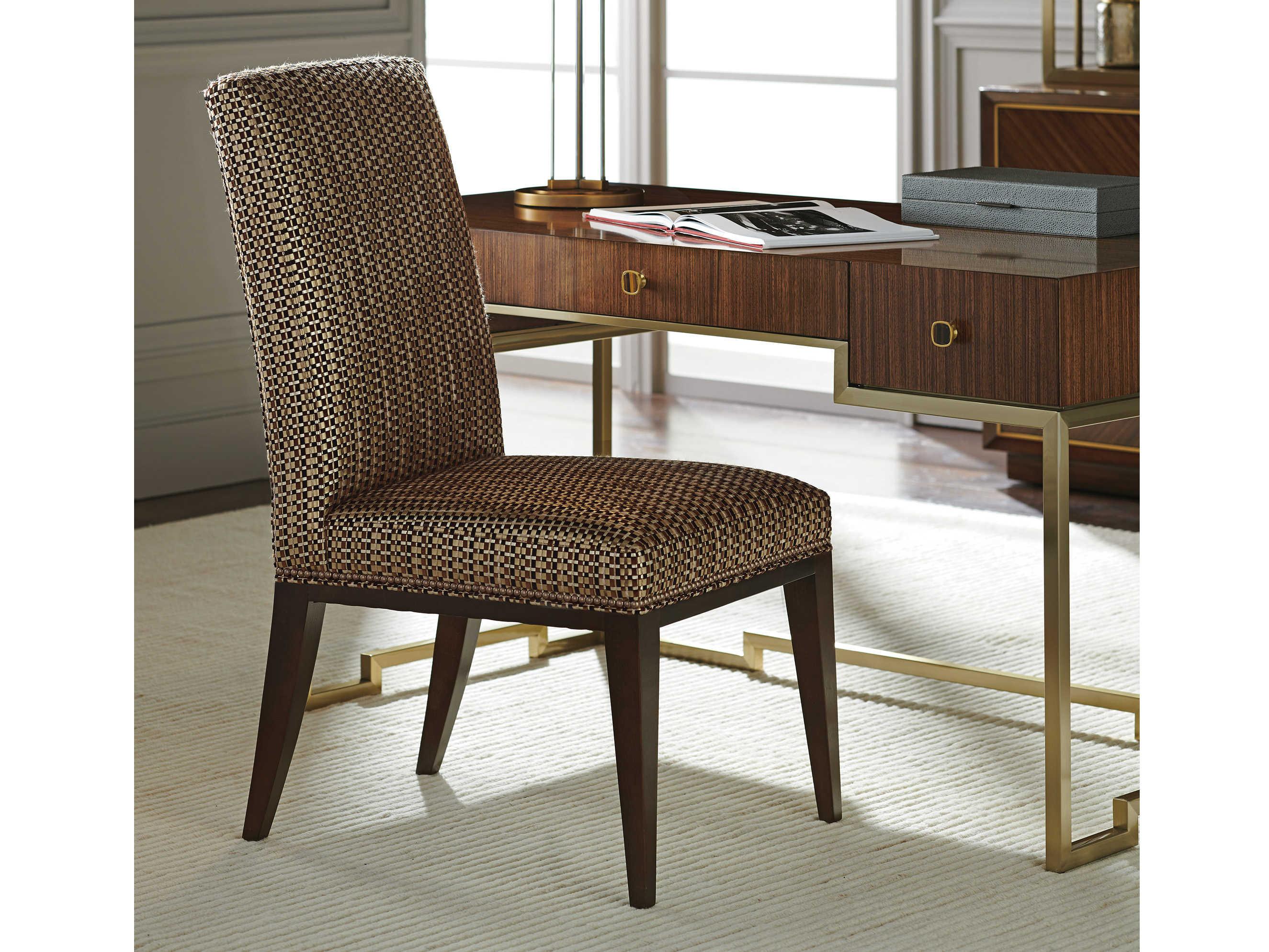 Lexington Upholstery Brown Leather Side Dining Chair