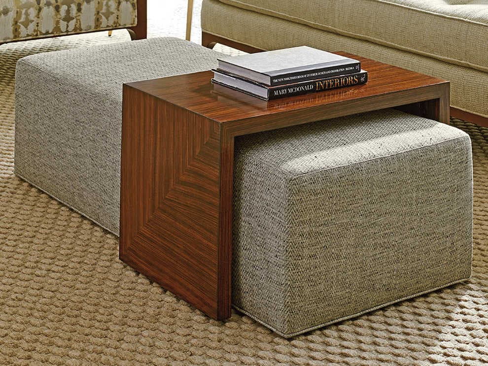 Lexington Upholstery Gray Upholstered Ottoman