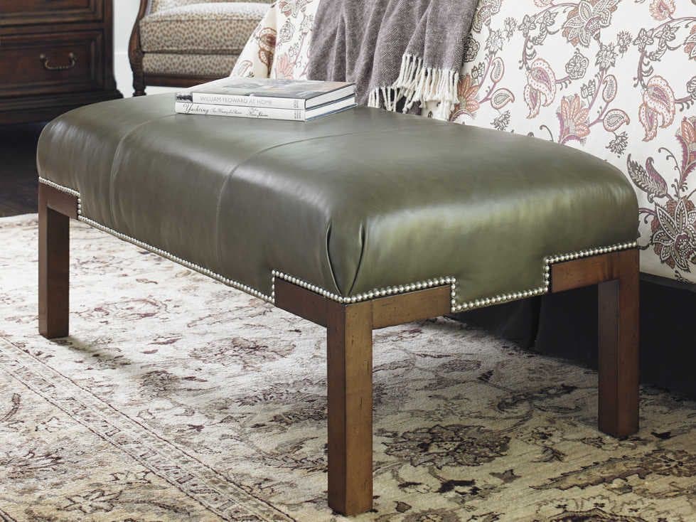 Lexington Upholstery Leather Ottoman