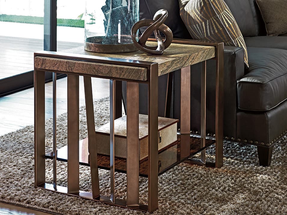 Lexington Zavala Rectangular Granite End Table