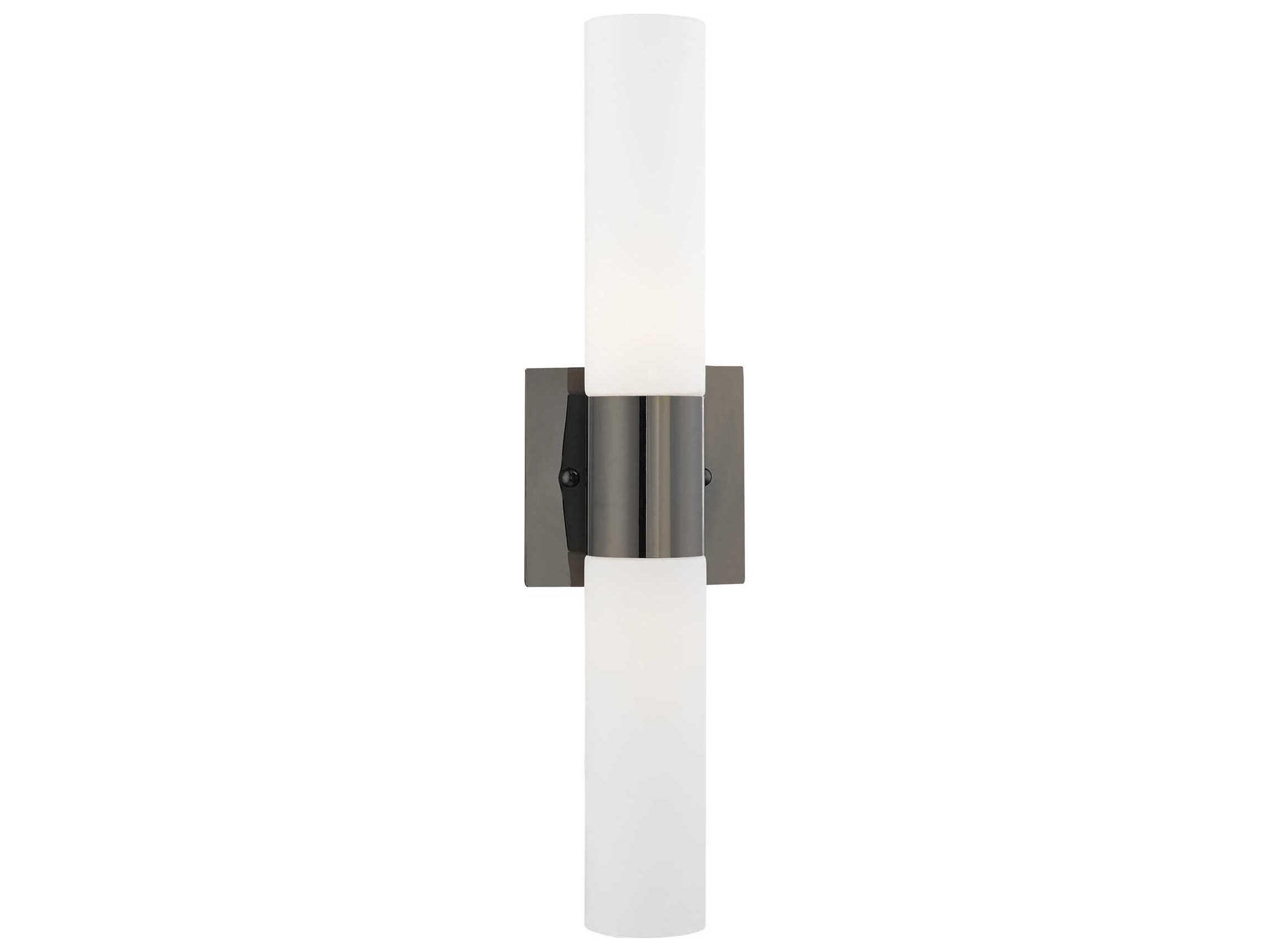 Livex Lighting Aero Black Chrome Glass Wall Sconce