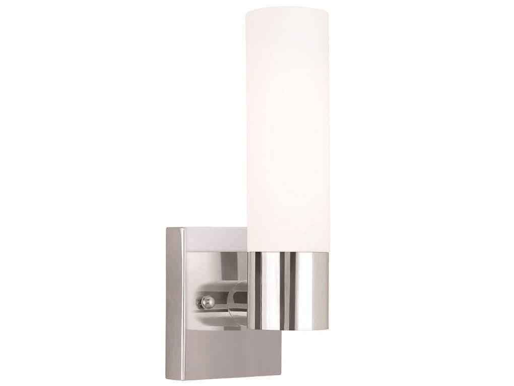 Livex Lighting Aero 1-Light Chrome Glass Wall Sconce
