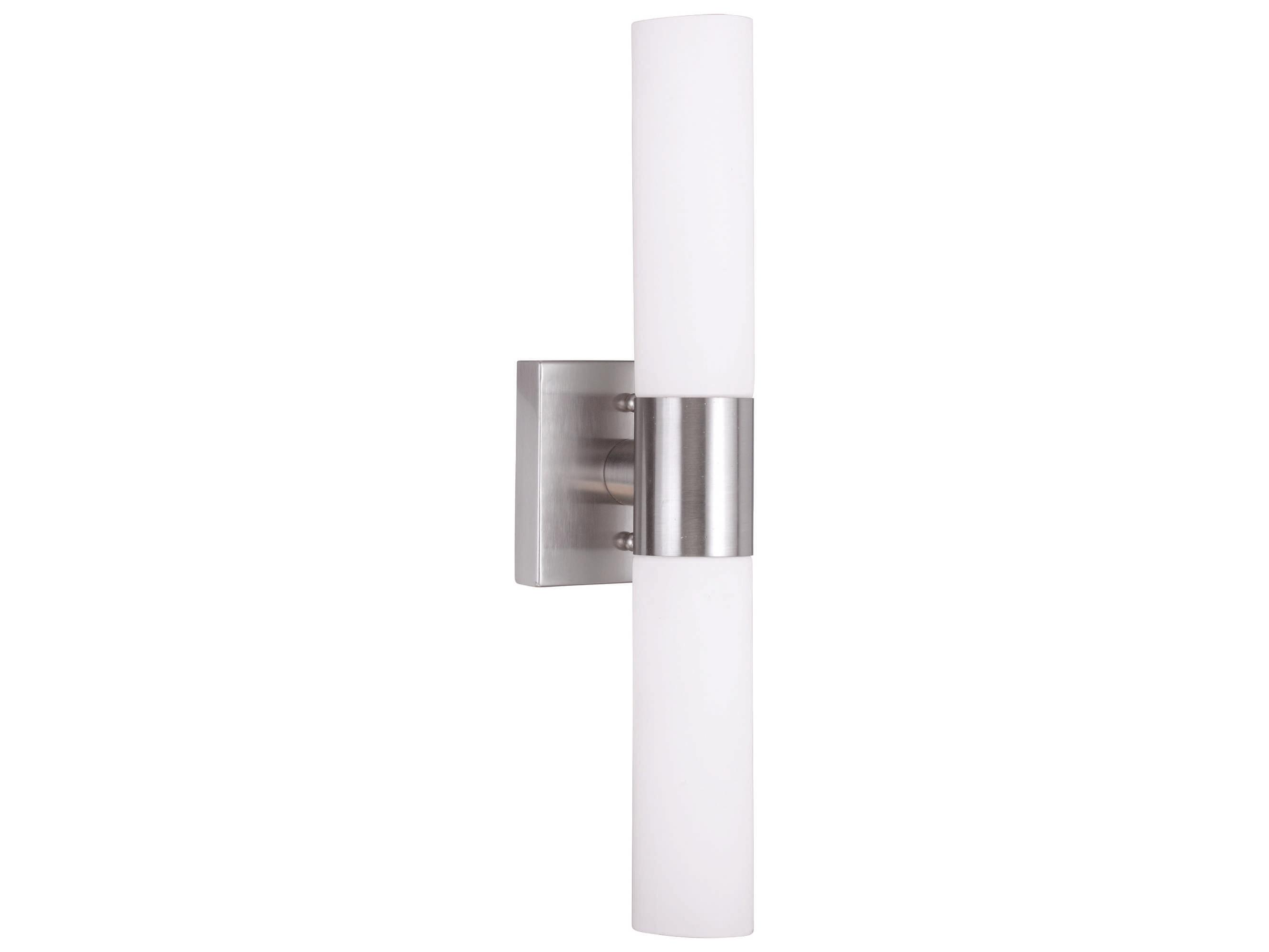 Livex Lighting Aero 2-Light Brushed Nickel Glass Wall Sconce